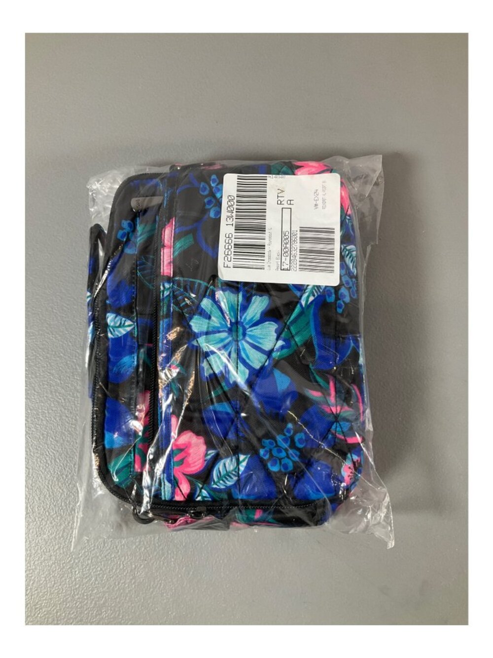 Lug Roundabout XL Crossbody Bag - Floral Black, Unisex, Detachable Strap, Multi-